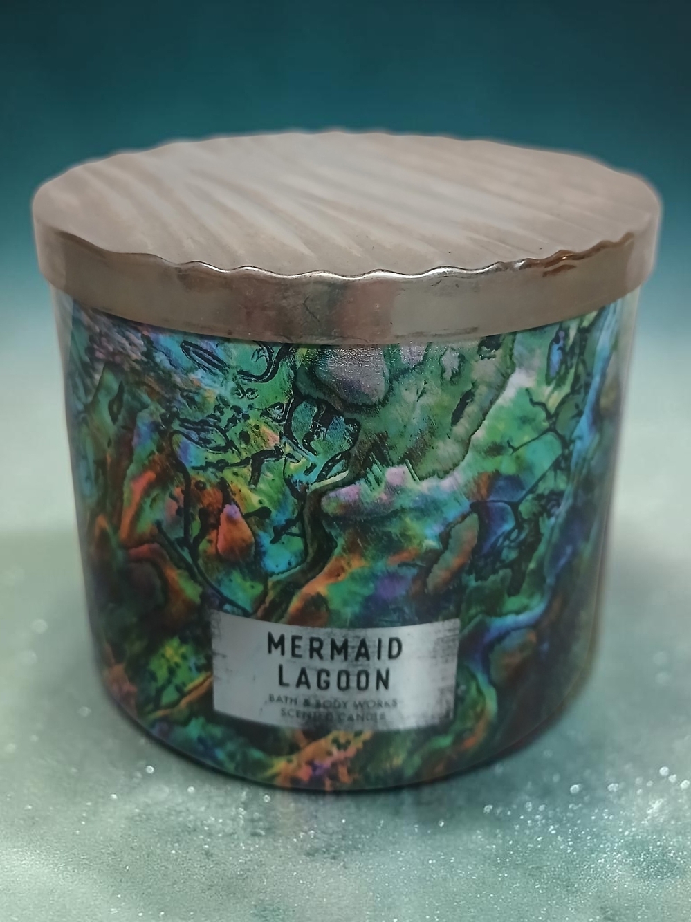 Bath & Body Works Mermaid Lagoon Candle - Green Blue Multicolor